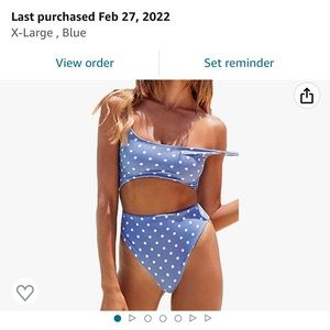 Womens Scoop Neck Cut Out Front Lace Up Back High Cut  Swimsuit XL